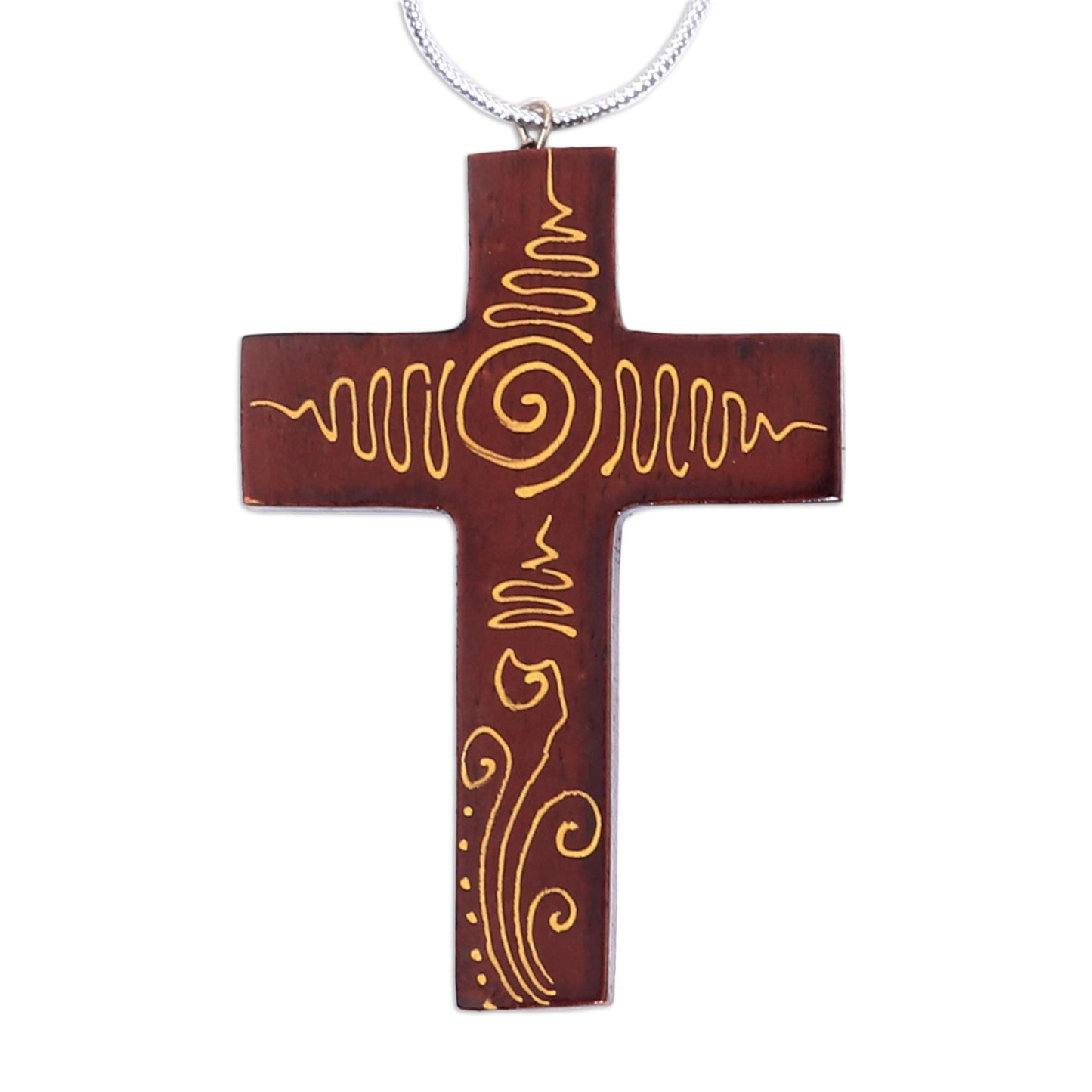 Jubilant Cross Hanging Wood Ornament - Set of 4