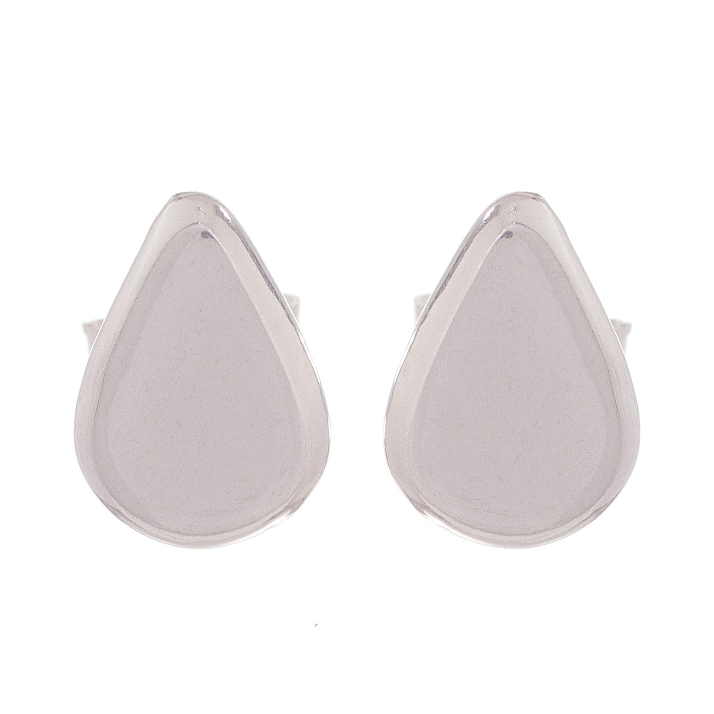 Little Drops of Light Drop-Shaped Sterling Silver Stud Earings from Peru