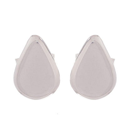 Little Drops of Light Drop-Shaped Sterling Silver Stud Earings from Peru