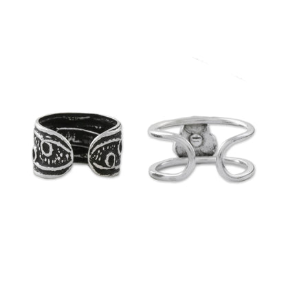 Spiral Way Spiral Motif Sterling Silver Ear Cuffs from Thailand