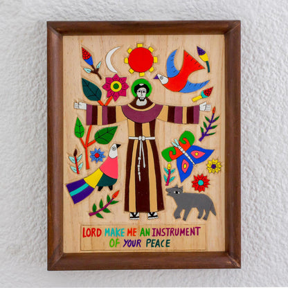 Proclamation of Love Wood Relief Panel Depicting Jesus Christ from El Salvador