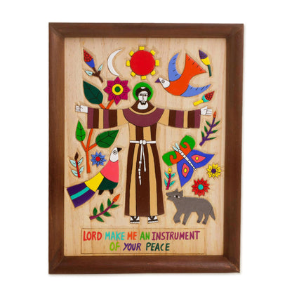 Proclamation of Love Wood Relief Panel Depicting Jesus Christ from El Salvador