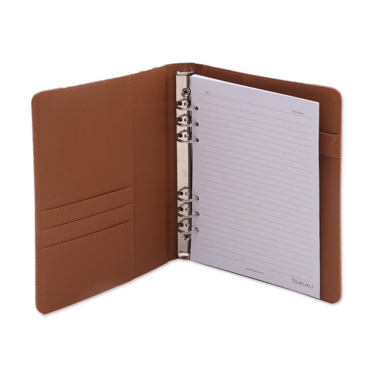 Reef-Side Writer Handmade Faux Leather Planner in Brown from Indonesia