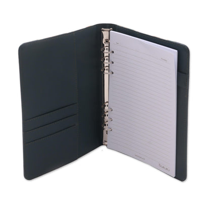 Lovely Thoughts Green Faux Leather Planner with Cotton Batik Print