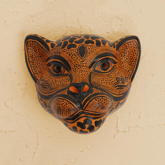 Watchful Jaguar Ceramic Mask