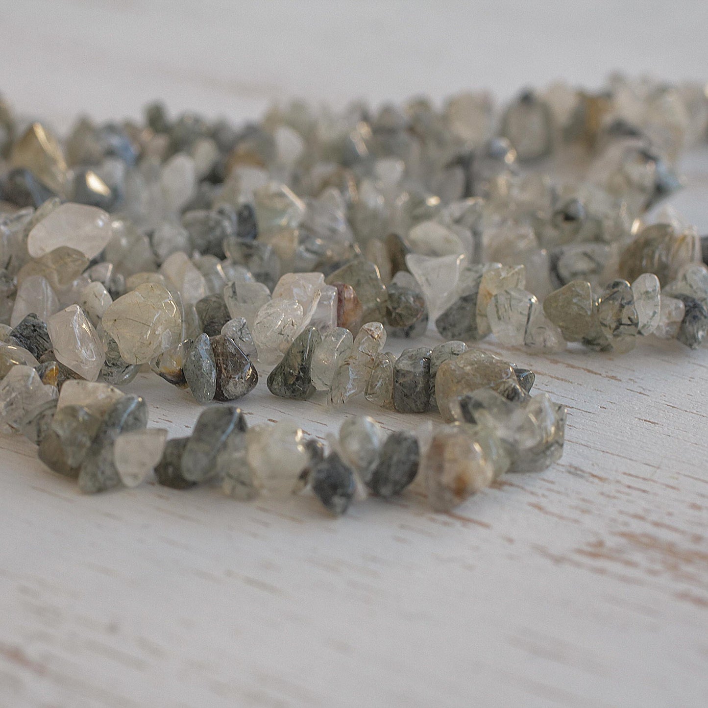 Glistening Forest Long Quartz Beaded Necklace Crafted in Brazil