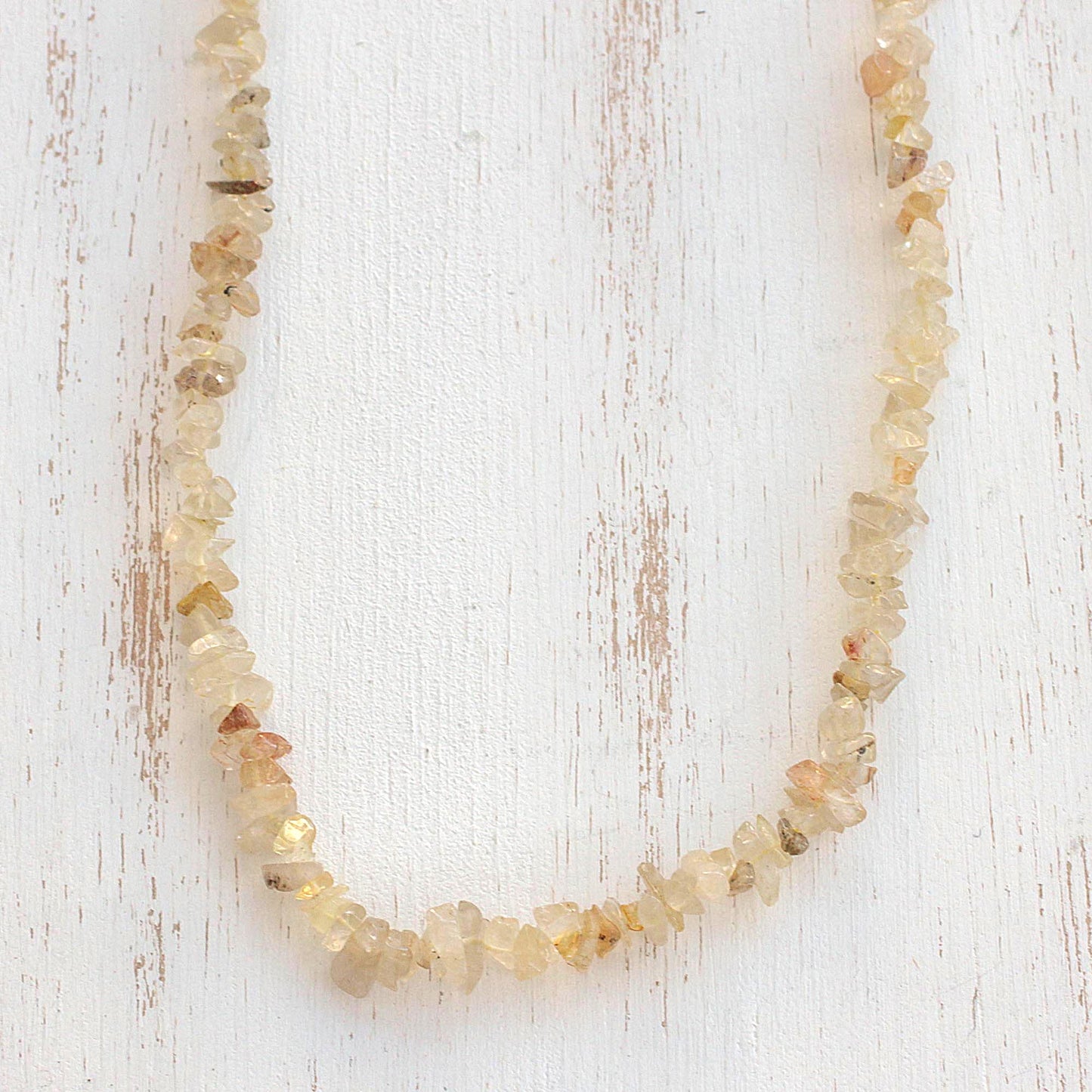 Honey Infatuation Quartz Beaded Necklace with Honey Hues from Brazil