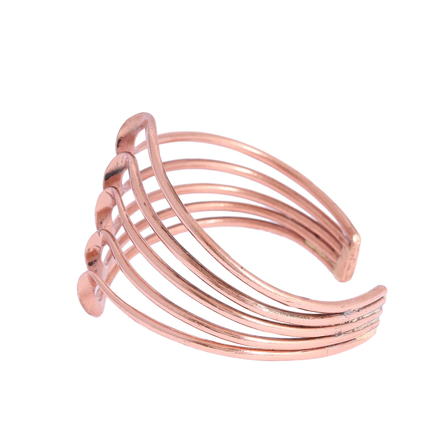 Brilliant Waves Copper Statement Cuff Bracelet