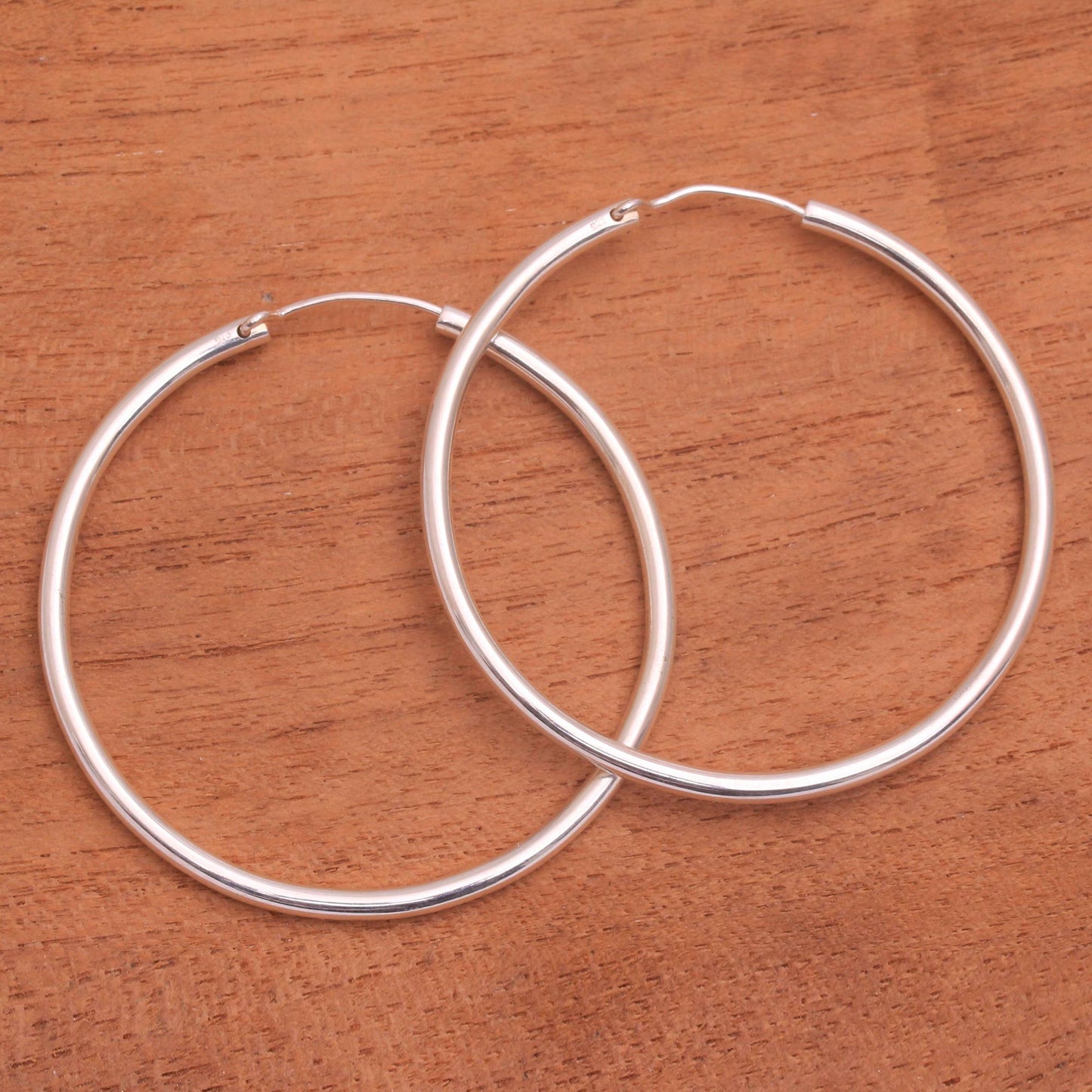 Simple Thoughts Sterling Silver Hoop Earrings