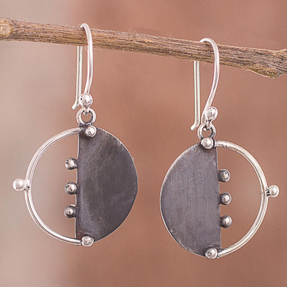 Modern Cosmos Sterling Silver Dangle Earrings