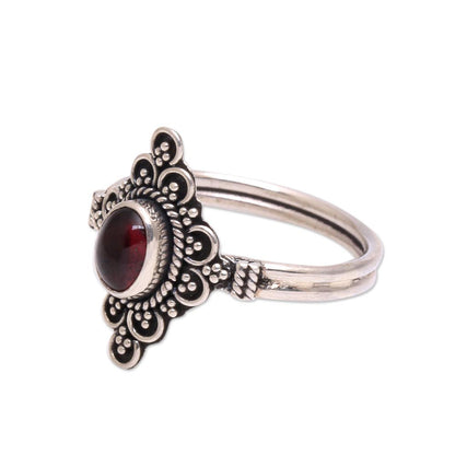 Daydream Temple Handcrafted Garnet Cocktail Ring from Bali