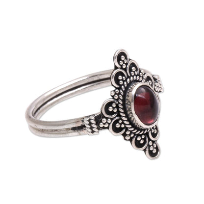 Daydream Temple Handcrafted Garnet Cocktail Ring from Bali