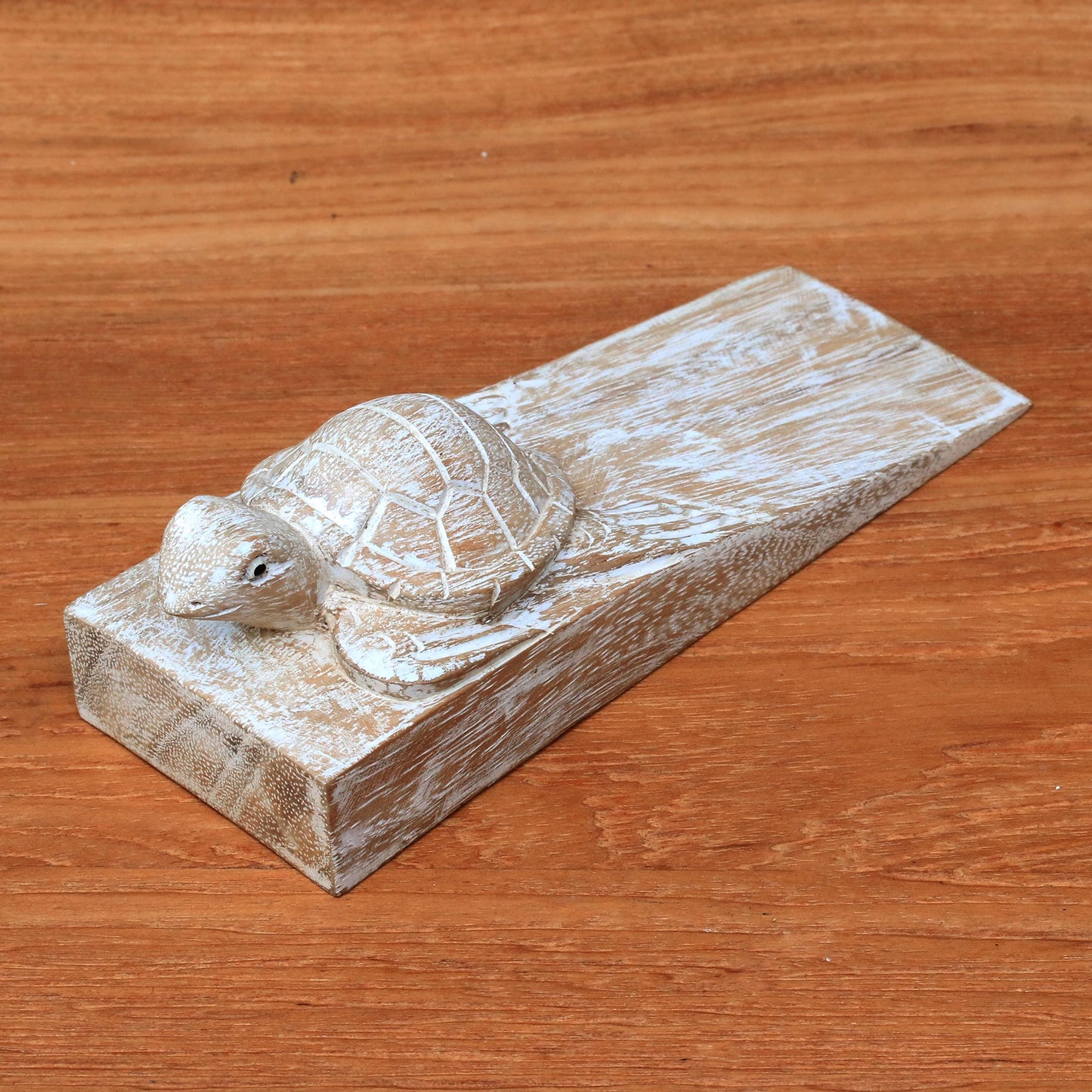 Distressed Baby Turtle Distressed Baby Turtle Suar Wood Door Stopper from Bali