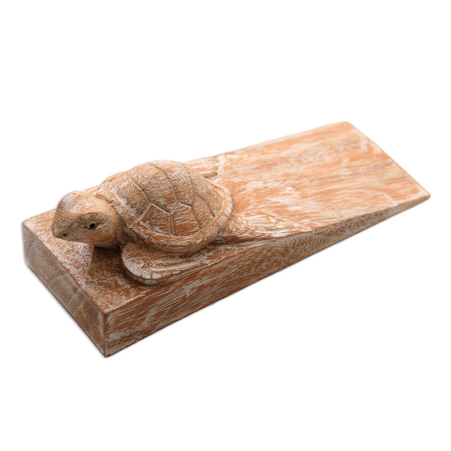 Distressed Baby Turtle Distressed Baby Turtle Suar Wood Door Stopper from Bali