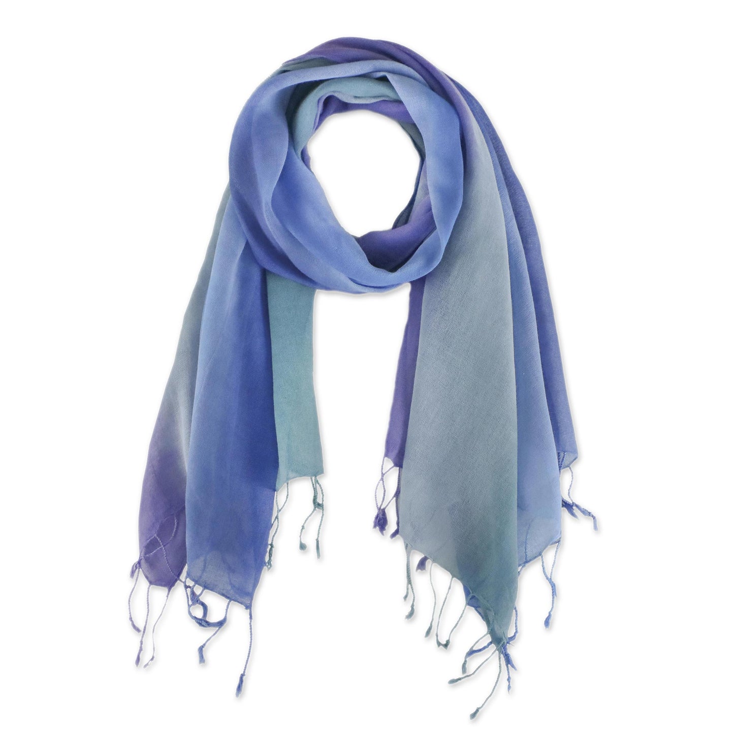 Summer Morning Blue & Purple Scarves