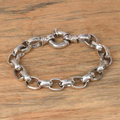 Cager Links Sterling Silver Chain Bracelet