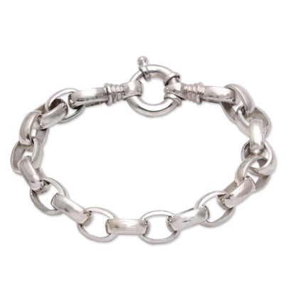 Cager Links Sterling Silver Chain Bracelet