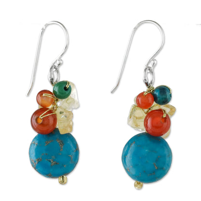 Colorful Wonder Multi-Gemstone & Silver Earrings