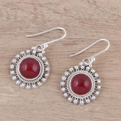 Red Mystique Jasper & Sterling Silver Earrings