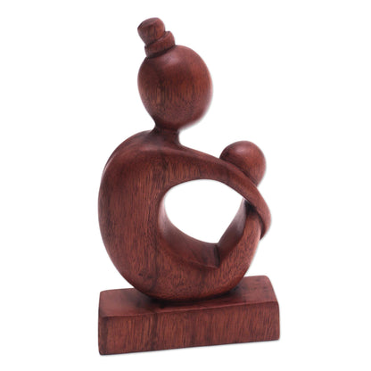 Mother's Arms Mother & Child Wood Sculpture