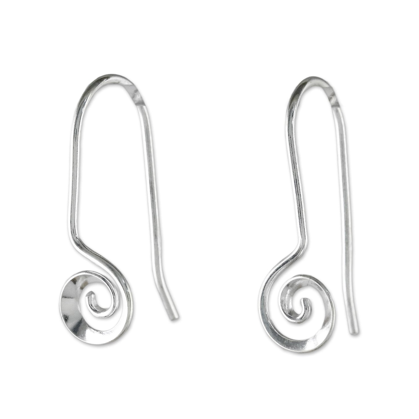 Tiny Spirals Spiraling Sterling Silver Drop Earrings from Thailand