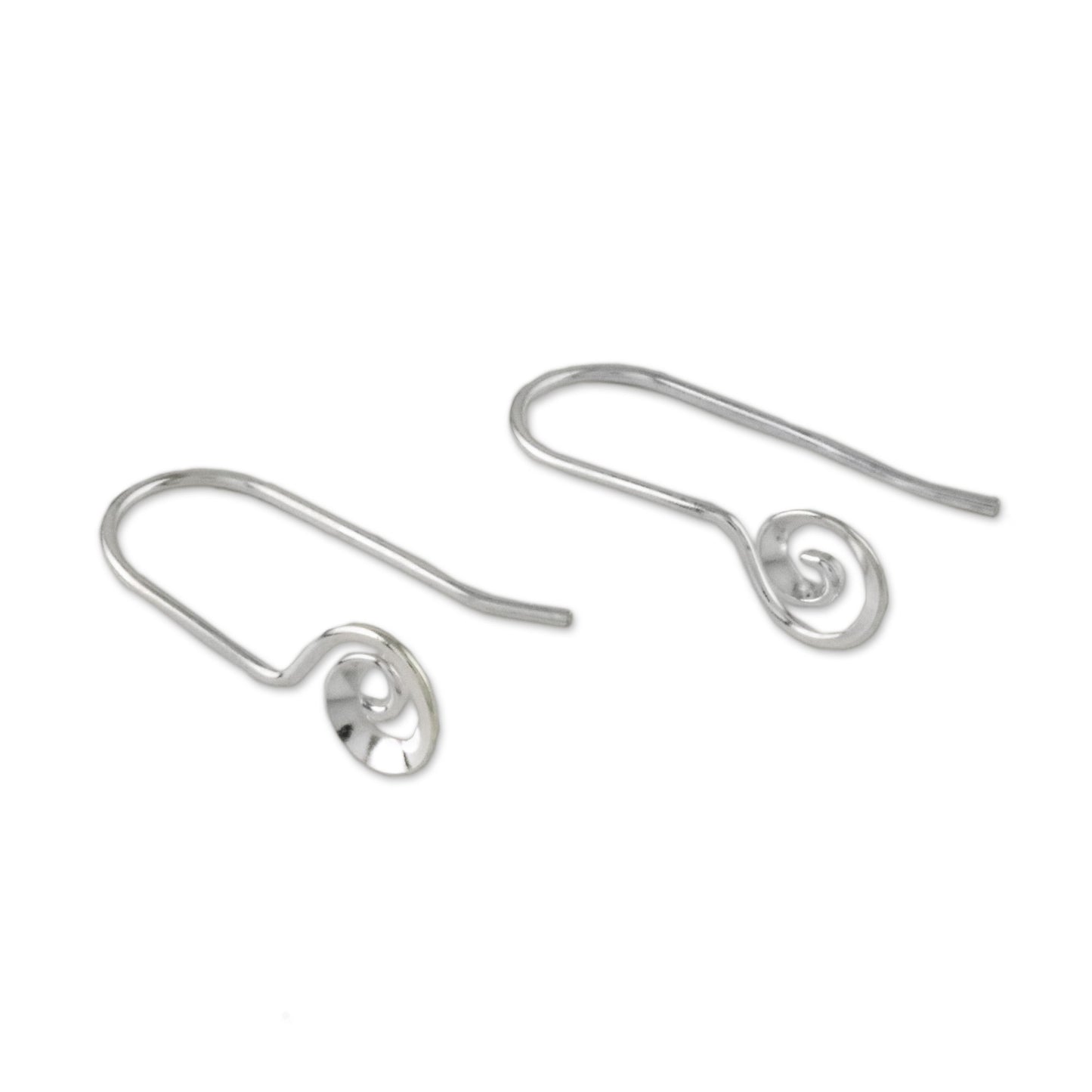 Tiny Spirals Spiraling Sterling Silver Drop Earrings from Thailand