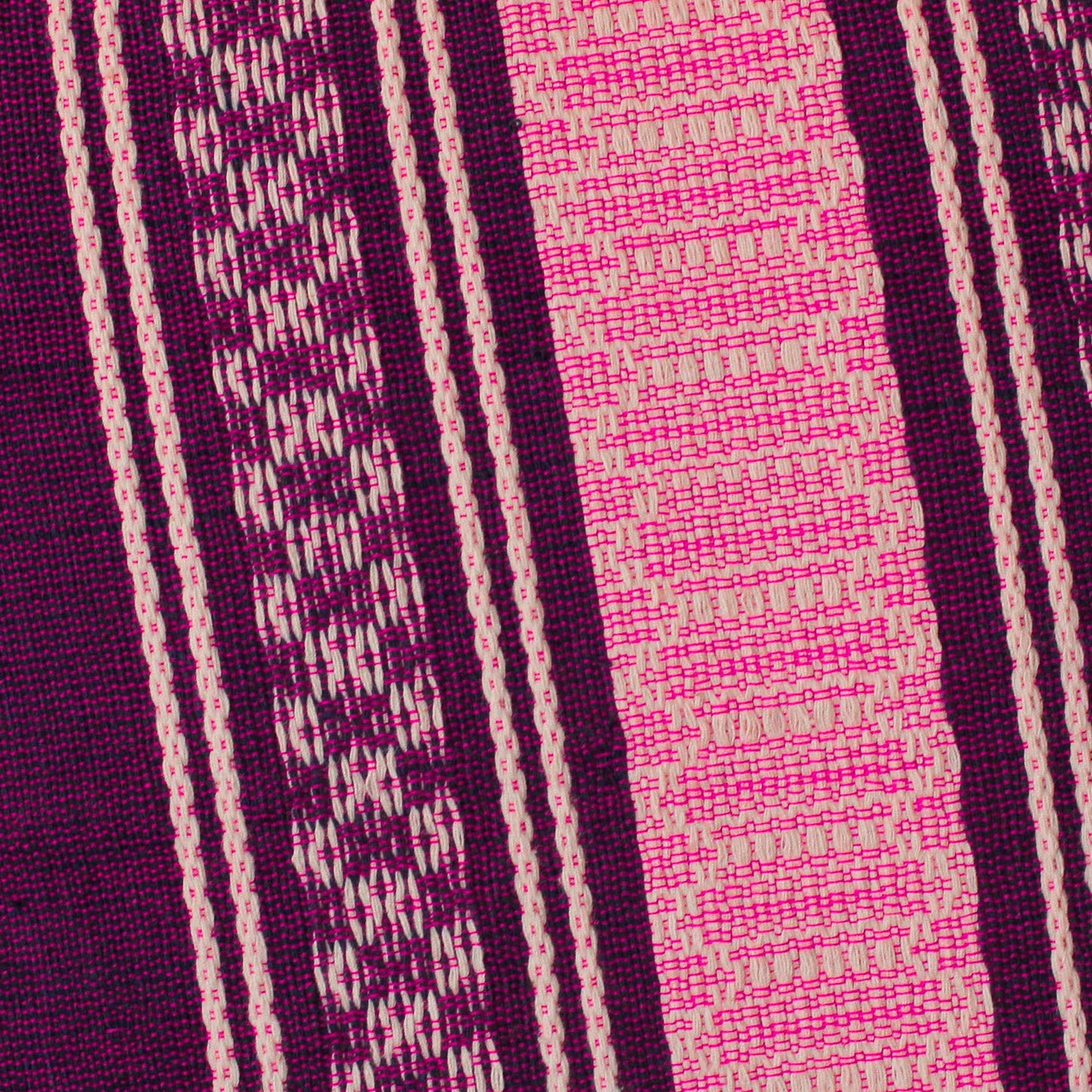 Delicious Boysenberry Handwoven Cotton Cushion Cover in Boysenberry from Mexico