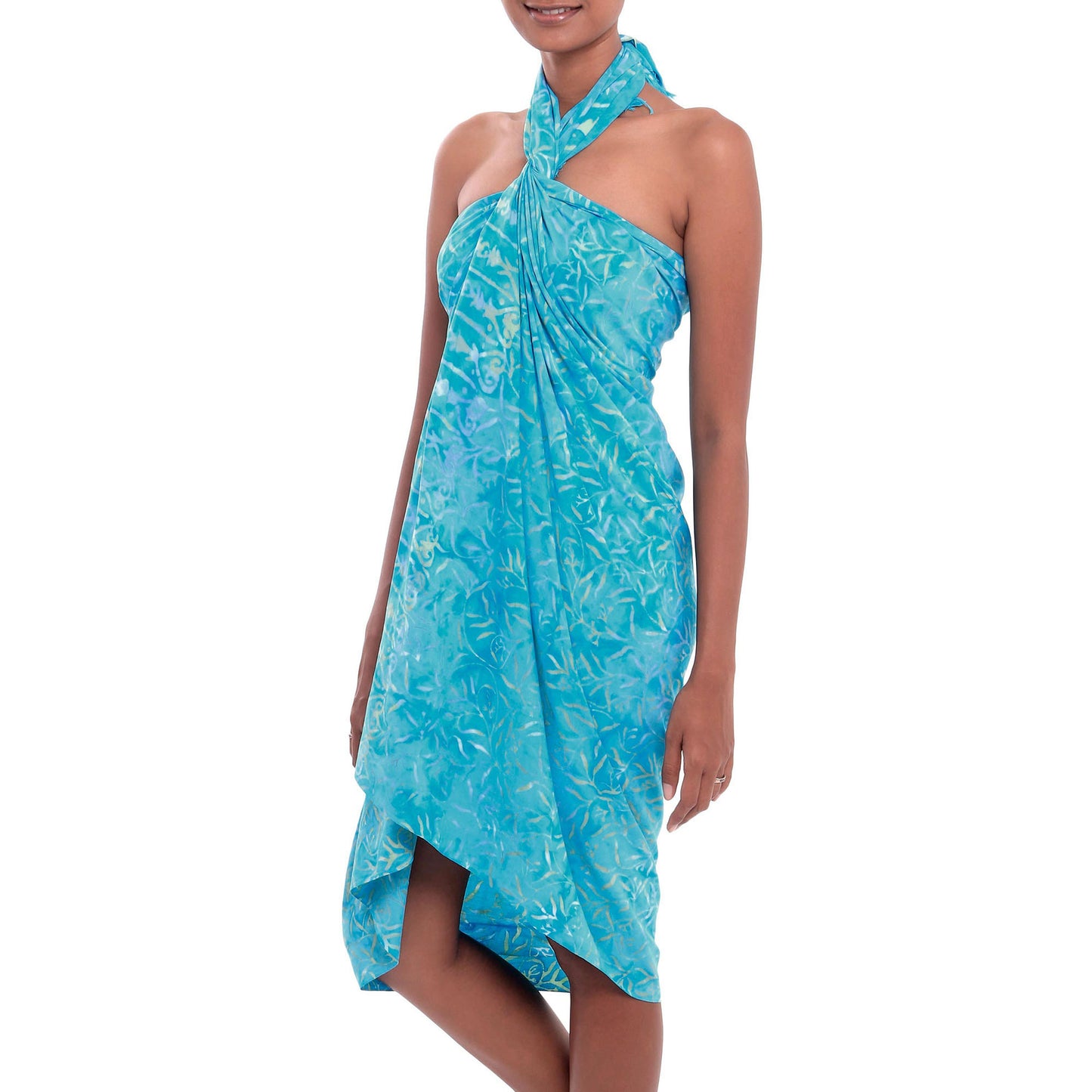 Cerulean Eden Blue Batik Sarong