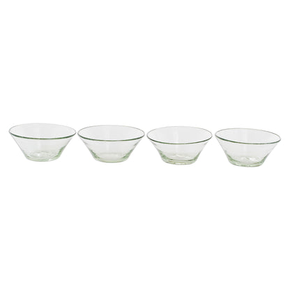 Sweet Moments Recycled Glass Clear Dessert Bowls from Guatemala (Set of 4)