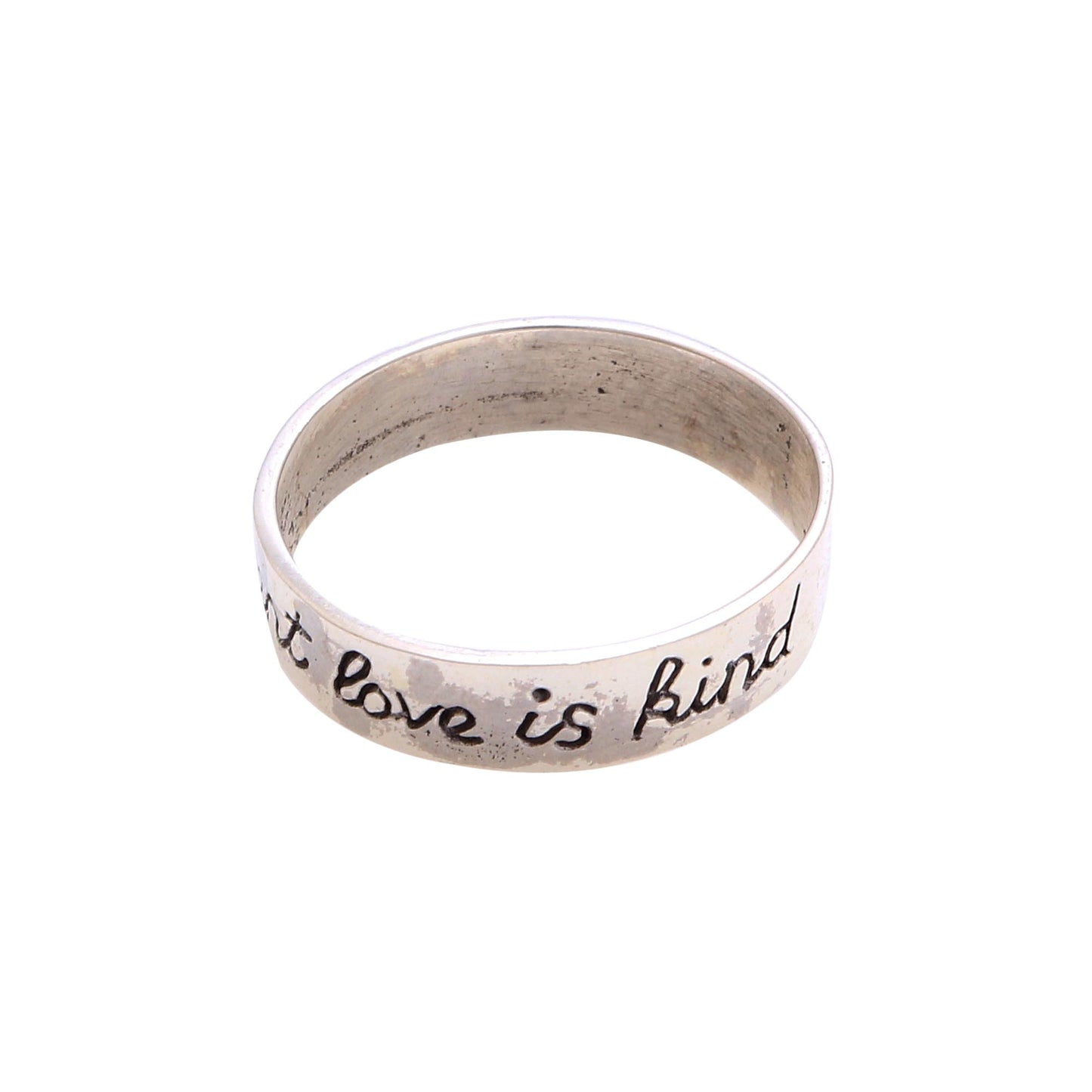 What Love Is Romantic Sterling Silver Band Ring from Bali