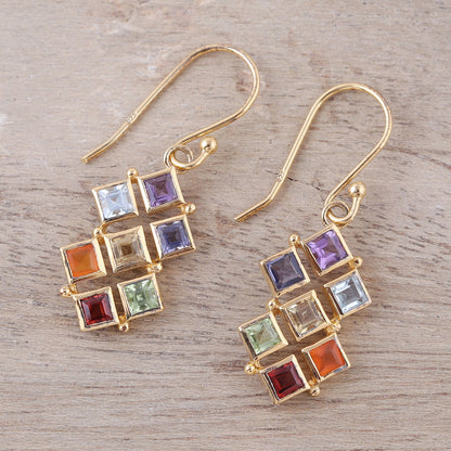 Wellness Multi-Gem Dangle Earrings