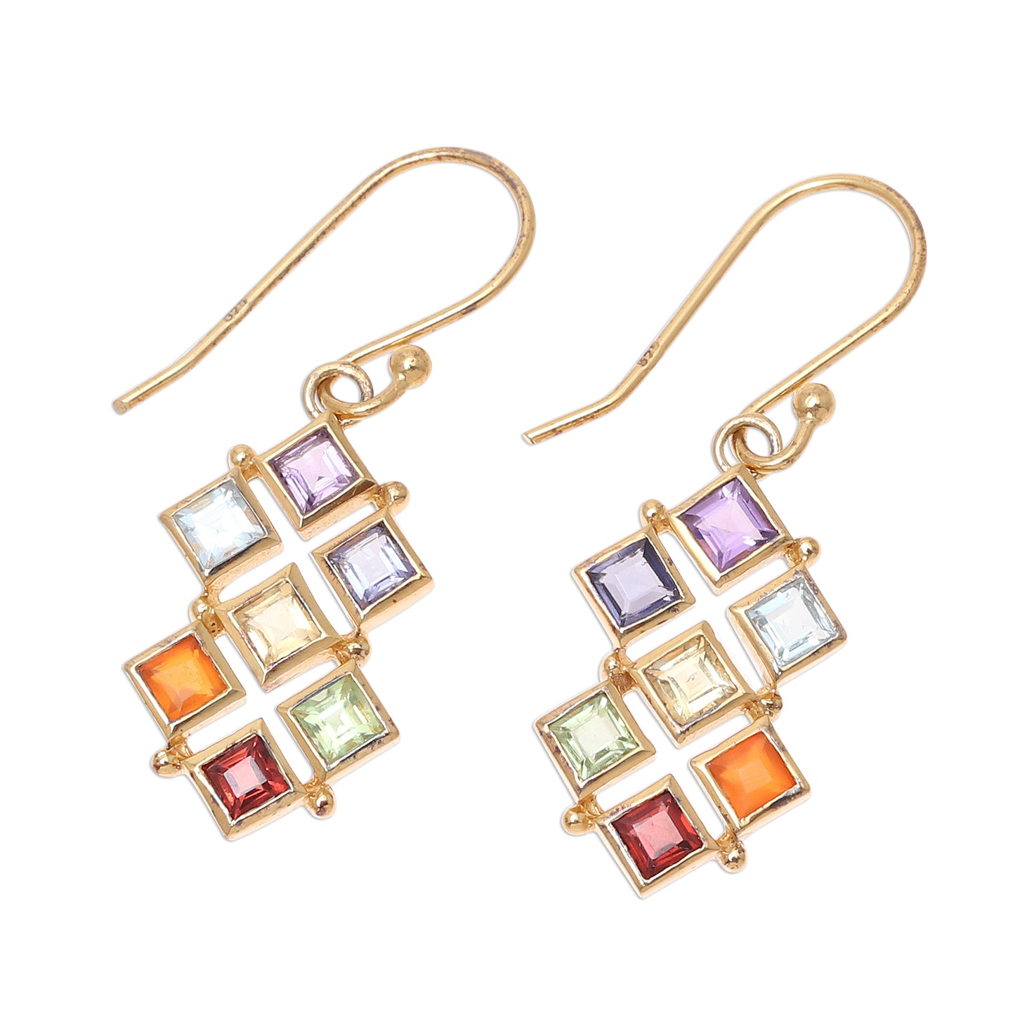 Wellness Multi-Gem Dangle Earrings