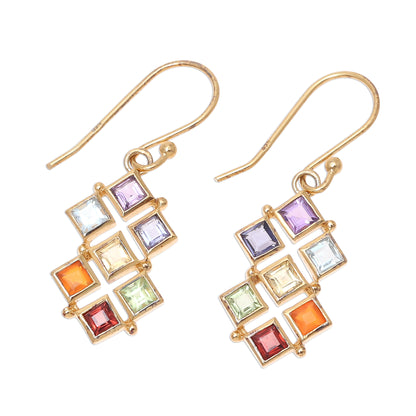 Wellness Multi-Gem Dangle Earrings