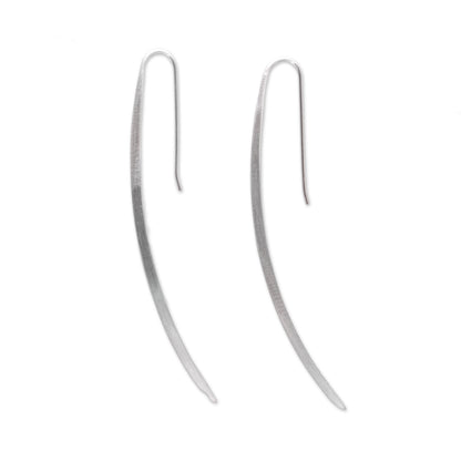 Modern Stalks Modern Sterling Silver Drop Earrings from Bali