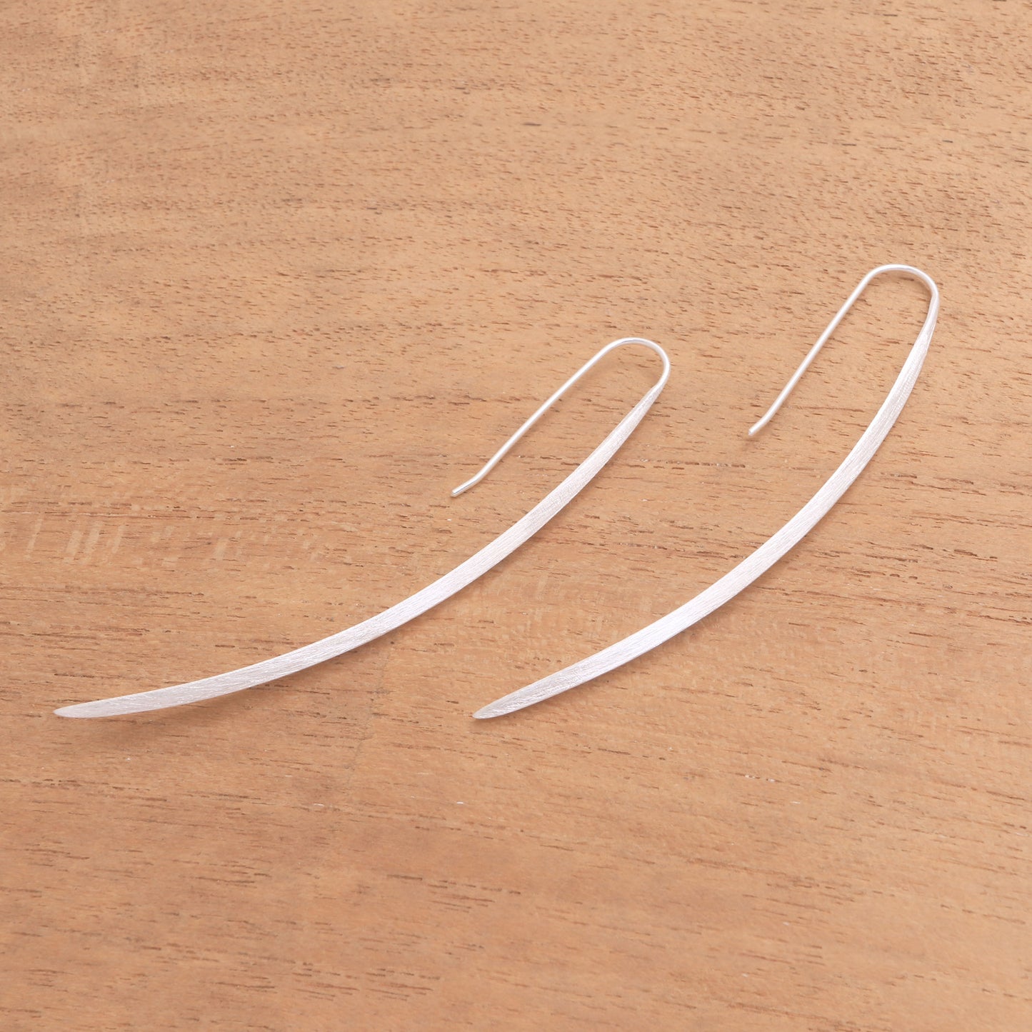 Modern Stalks Modern Sterling Silver Drop Earrings from Bali