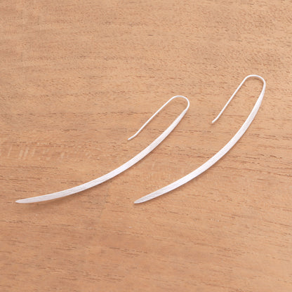 Modern Stalks Modern Sterling Silver Drop Earrings from Bali