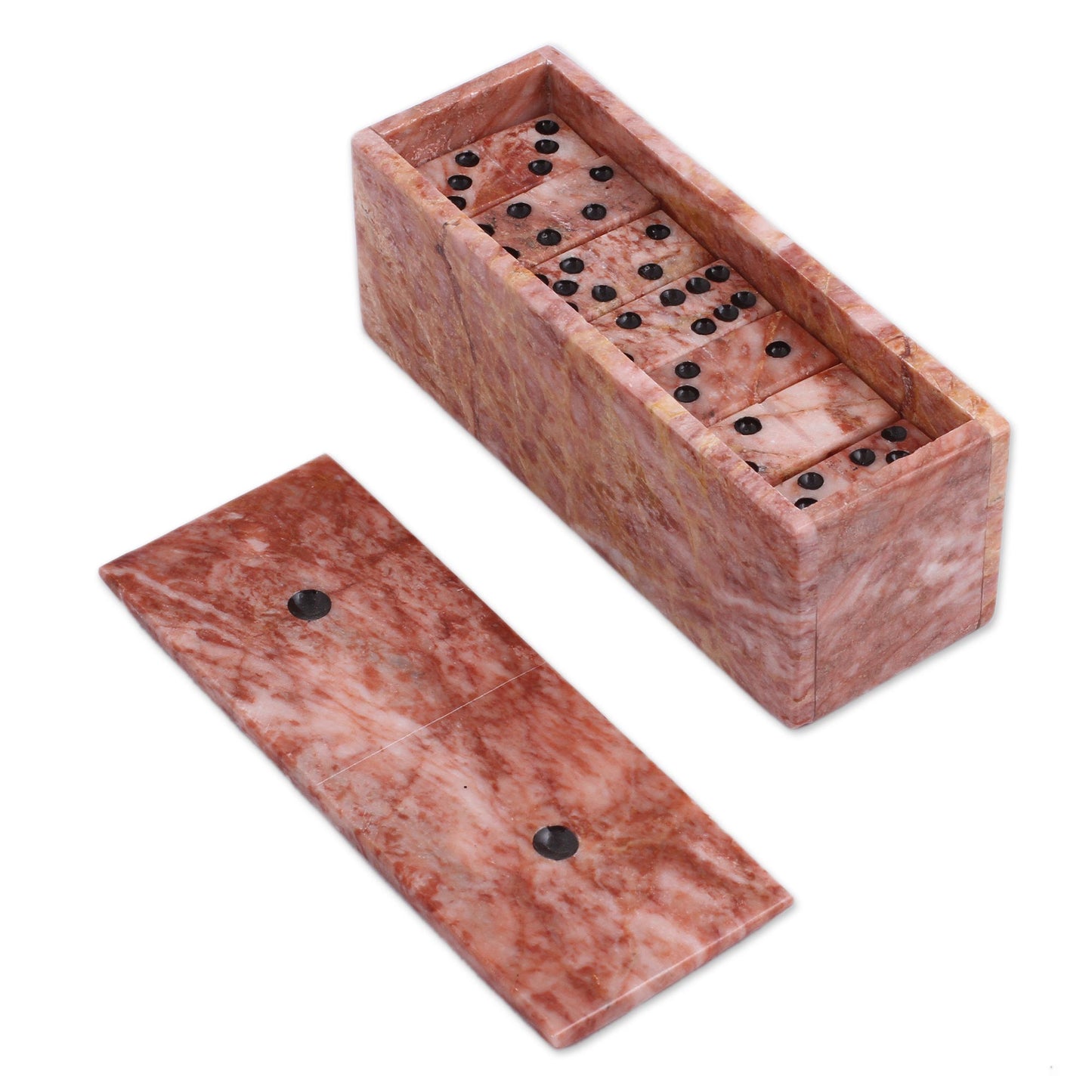 Chance & Skill Pink Marble Domino Set