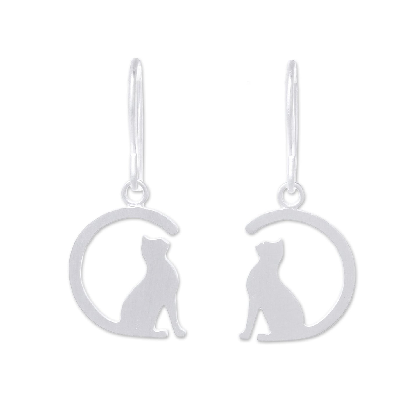 Long-tailed Cat Sterling Earrings