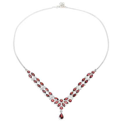 Evening in Delhi 17-Carat Garnet Pendant Necklace from India