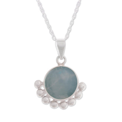 Bauble Delight Blue Opal Pendant Necklace from Peru