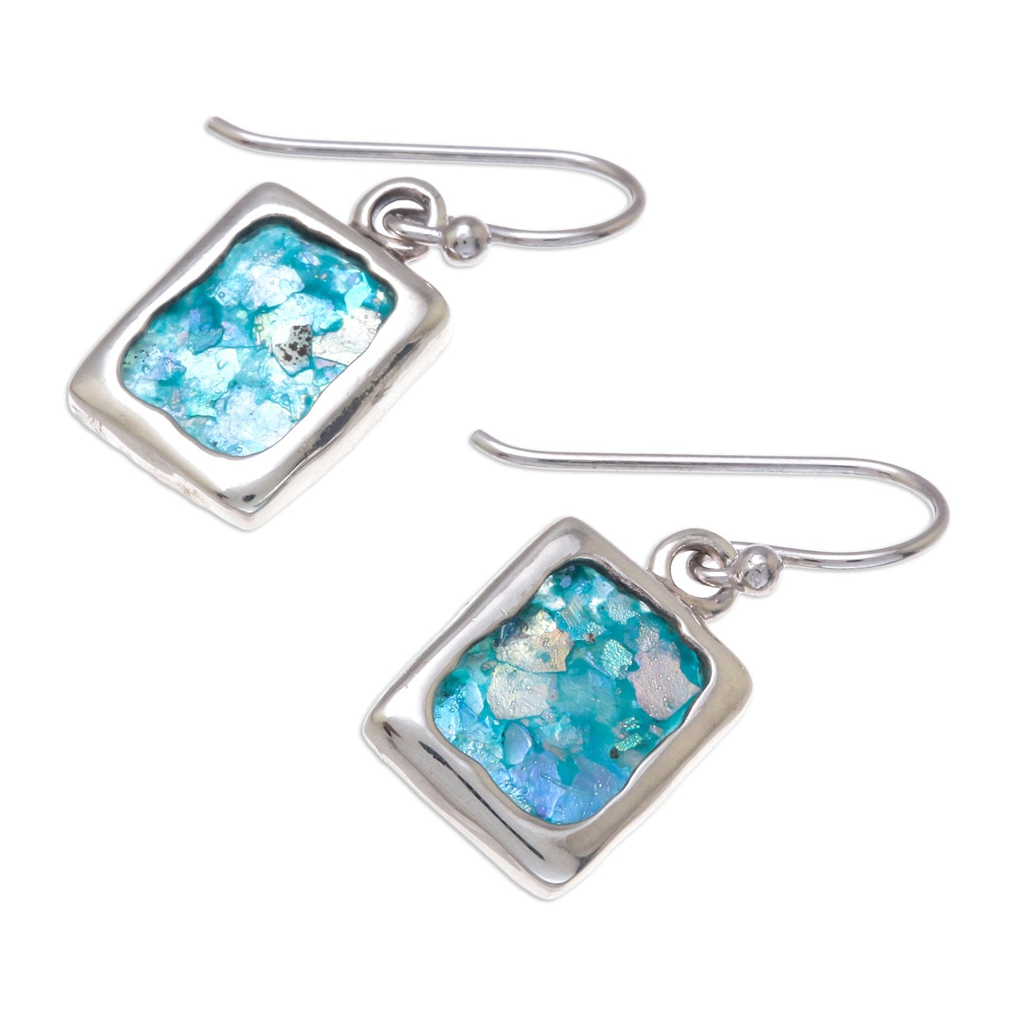 Cool Roman Artisan Crafted Roman Glass Dangle Earrings from Thailand