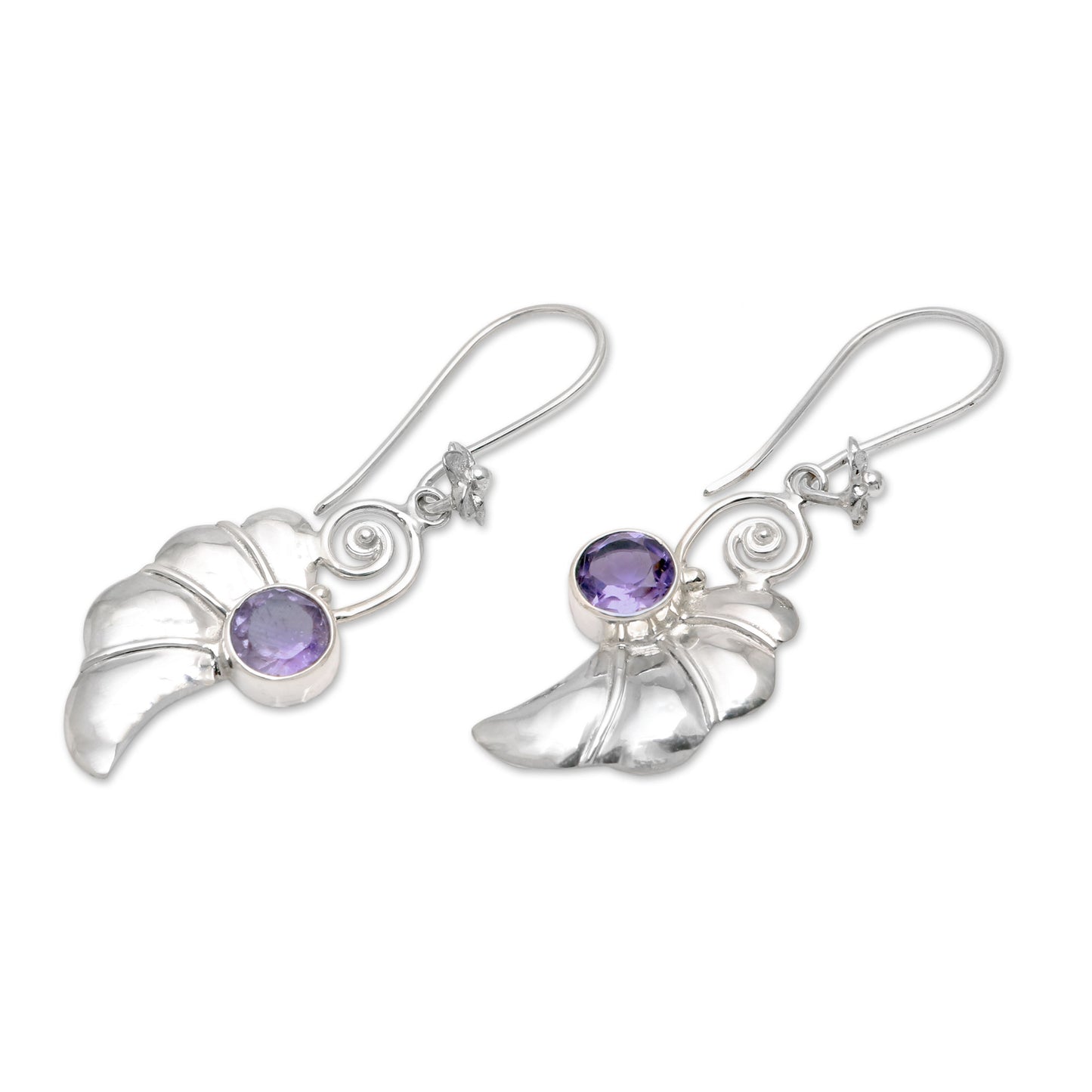 Butterfly Halves Sterling Silver Earrings