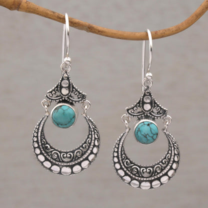 Elegant Crescents Magnesite Earrings