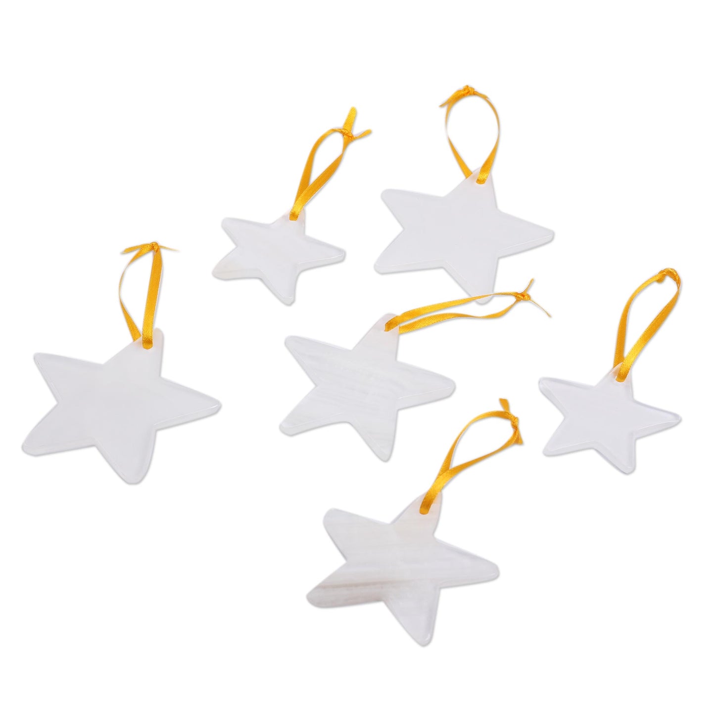 Star Of The East Onyx Hanging Ornaments - Set of 6