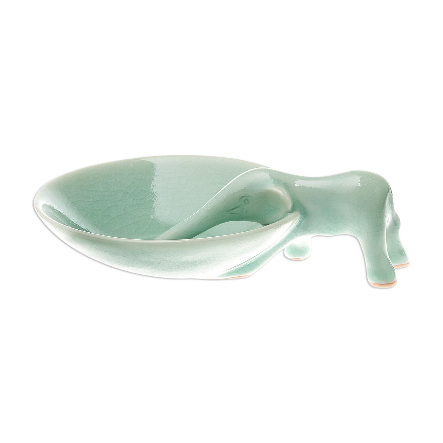 Sipping Elephant Ceramic Incense Holder