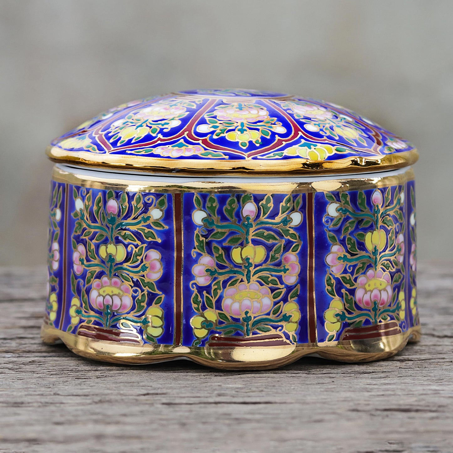 Royal Benjarong Gilded Porcelain Box