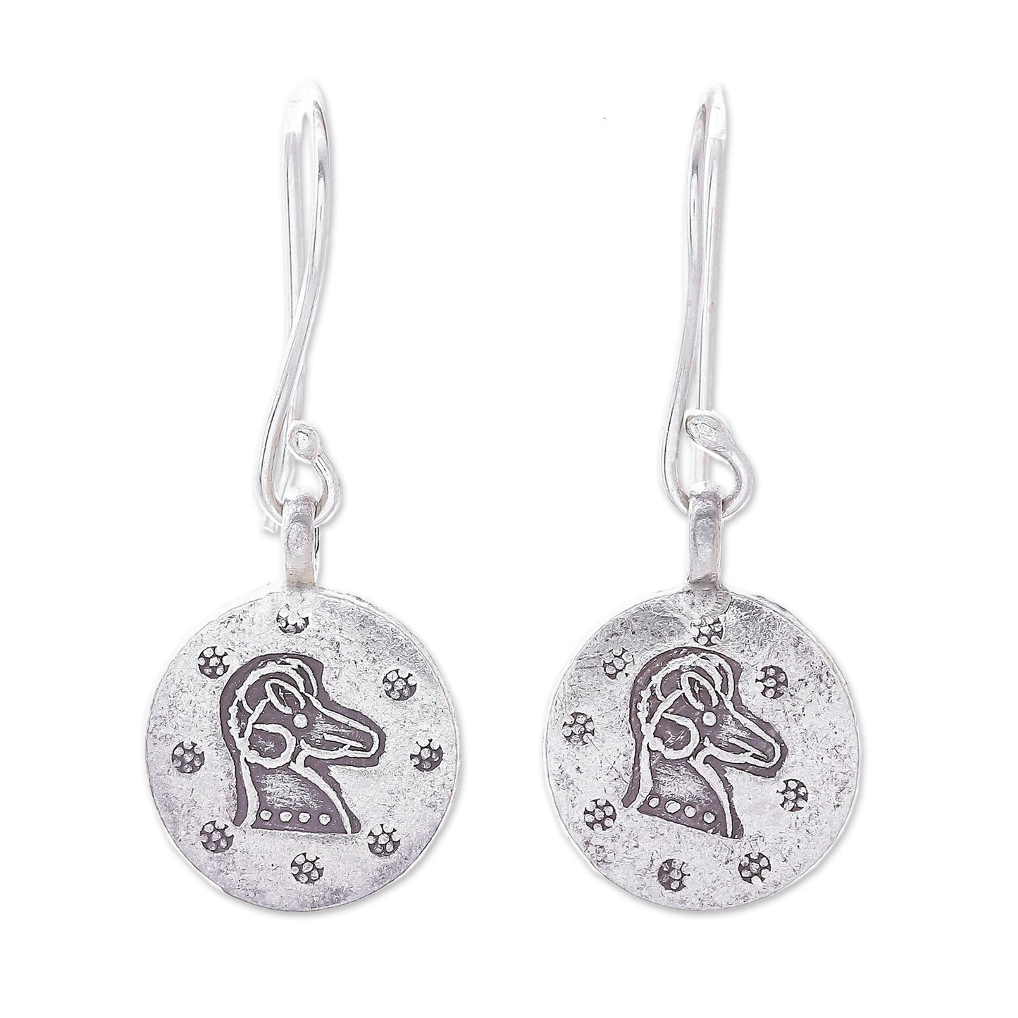 Karen Aries Karen Silver Aries Dangle Earrings from Thailand