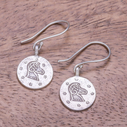 Karen Aries Karen Silver Aries Dangle Earrings from Thailand