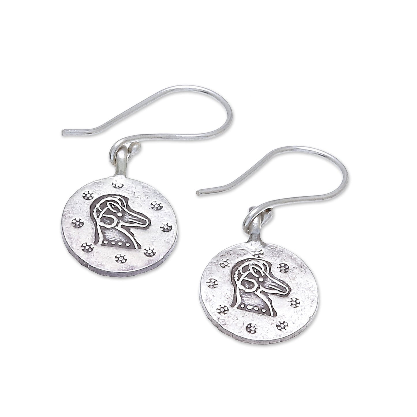 Karen Aries Karen Silver Aries Dangle Earrings from Thailand