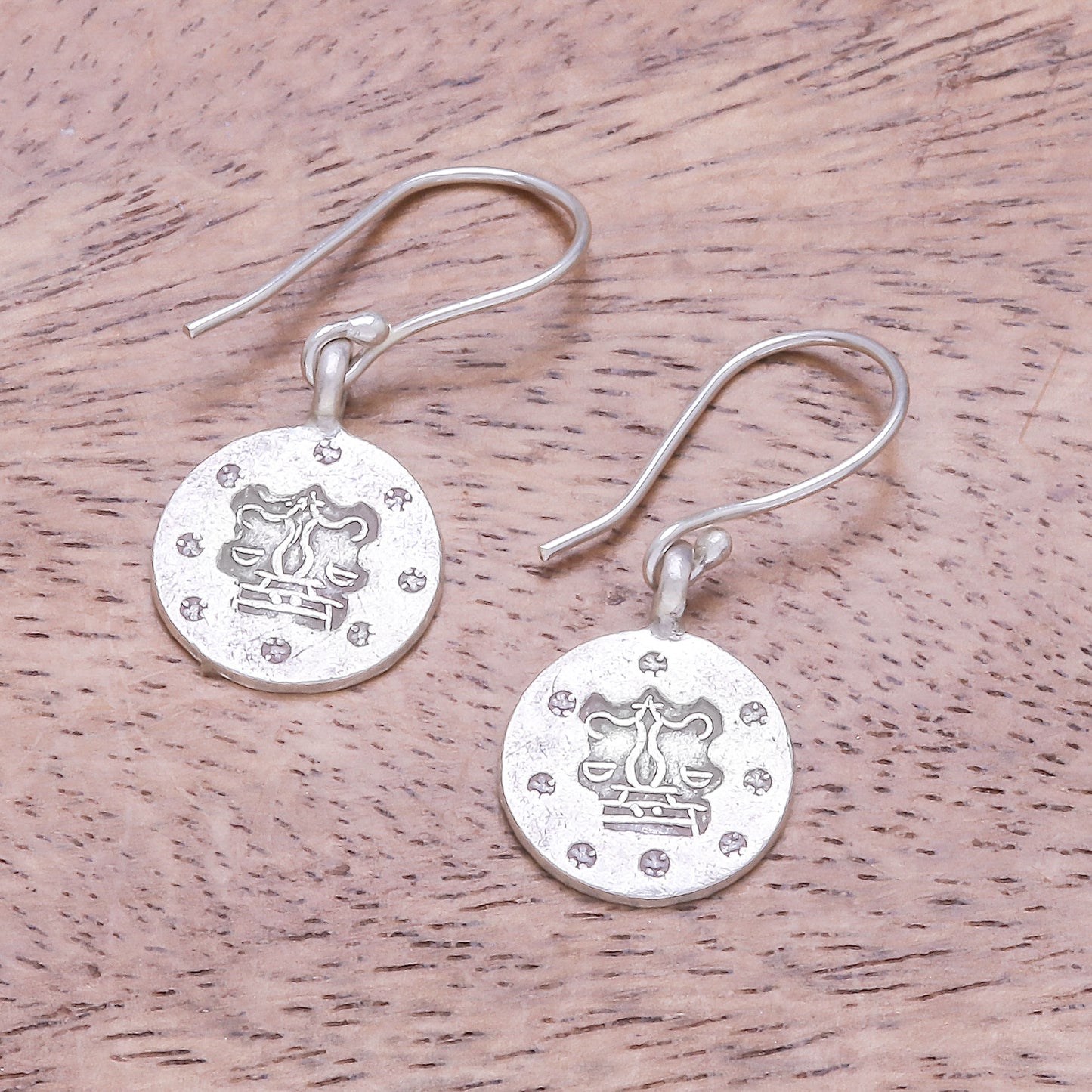 Karen Libra Karen Silver Libra Dangle Earrings from Thailand